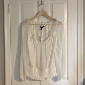 White House Black Market white blouse
